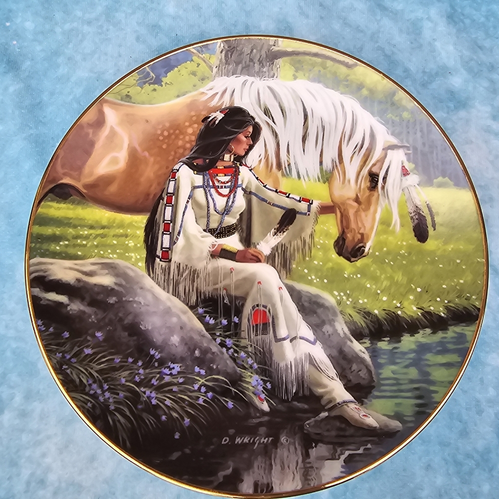 Rare find Vintae 1992 The Hamilton Collection Prairie Flower Plate Number 2681T